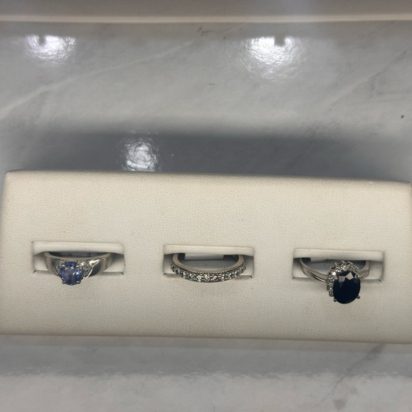 4.5ct Natural Blue Sapphire w White Diamond Halo Princess Diana Engagement Ring - Picture 12 of 17